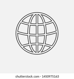  Globe vector icon flat design