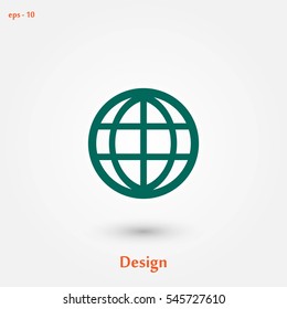 globe vector icon, flat design best vector icon