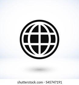 globe vector icon, flat design best vector icon