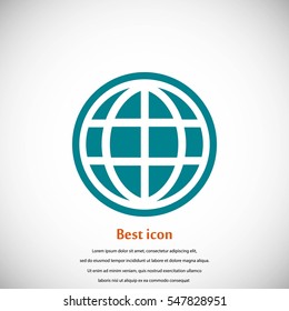 globe vector icon, flat design best vector icon