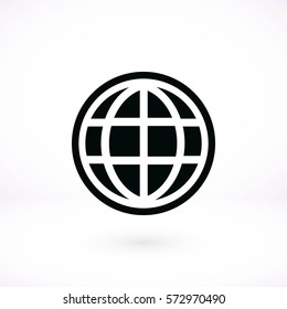 globe vector icon, flat design best vector icon