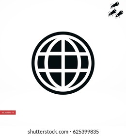 globe vector icon, flat design best vector icon