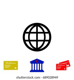 globe vector icon, flat design best vector icon