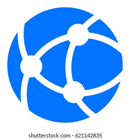 Globe vector icon. a flat illustration iconic design.