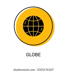 Vector de globo. Ilustración de icono de globo sobre fondo blanco. Vector de material.