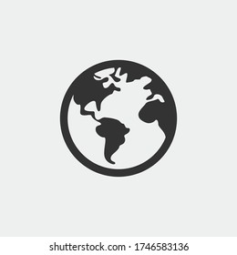 Globe vector icon illustration sign