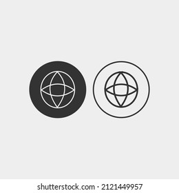 Signo de ilustración de icono del vector de globo