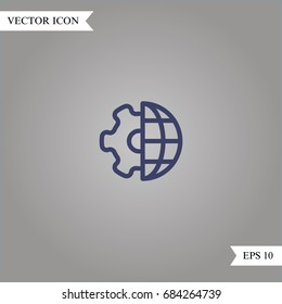 Globe vector icon, illustration symbol