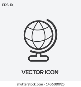 Globe vector icon illustration. Ui/Ux. Premium quality.