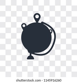 Globe vector icon isolated on transparent background, Globe logo concept