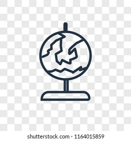 Globe vector icon isolated on transparent background, Globe logo concept