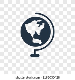 Globe vector icon isolated on transparent background, Globe transparency logo concept