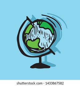 globe vector icon isolated on background