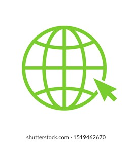 Globe vector icon isolated on white background