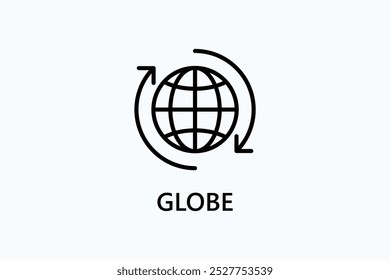 Icono de Vector de globo o ilustración de logotipo