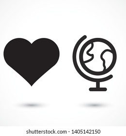 Globe Vector icon . Lorem Ipsum Illustration design