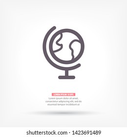 Globe Vector icon . Lorem Ipsum Illustration design