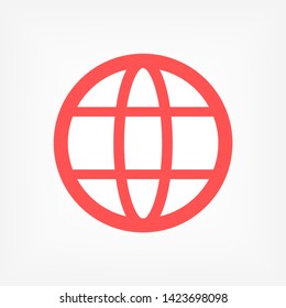 Globe Vector icon . Lorem Ipsum Illustration design