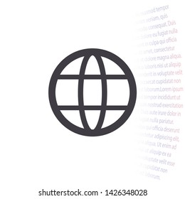 Globe Vector icon . Lorem Ipsum Illustration design