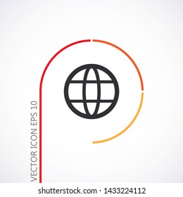 Globe Vector icon . Lorem Ipsum Illustration design