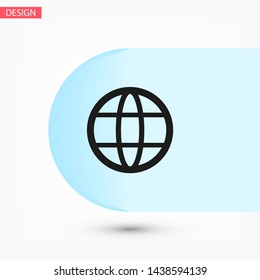 Globe Vector icon . Lorem Ipsum Illustration design