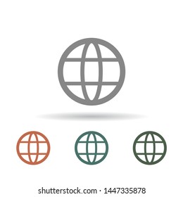Globe Vector icon . Lorem Ipsum Illustration design