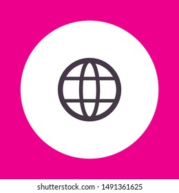Globe Vector icon . Lorem Ipsum Illustration design