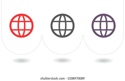 Globe Vector icon . Lorem Ipsum Illustration design