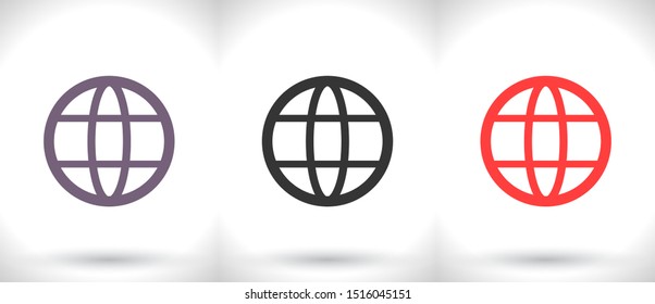 Globe Vector icon . Lorem Ipsum Illustration design