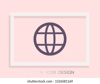 Globe Vector icon . Lorem Ipsum Illustration design