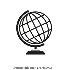 Globe vector icon on white background