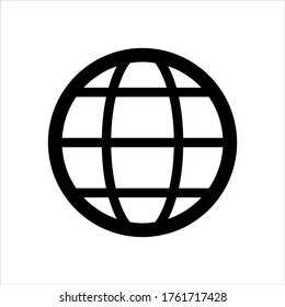Globe vector icon on white background