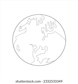 Icono de vector de globo. sobre fondo blanco.