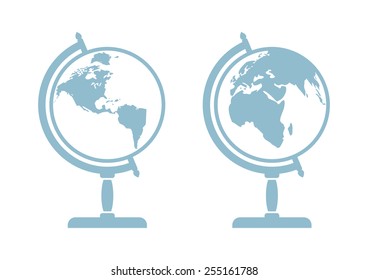Globe vector icon on white background