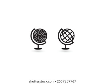 Globe vector icon on white background. Geography, globe symbol planet earth EPS 10