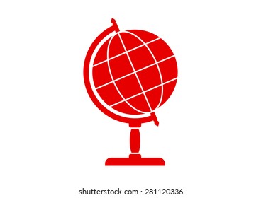 Globe vector icon on white background