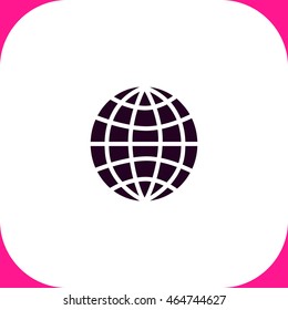 Globe vector icon on white background.