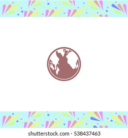 Globe vector icon on white background. Isolated illustration. Business picture.