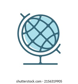Globe Vector Icon for school. Earth.