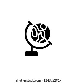 globe vector icon. globe sign on white background. globe icon for web and app