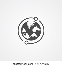Globe vector icon sign symbol