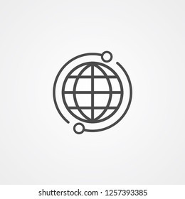 Globe vector icon sign symbol