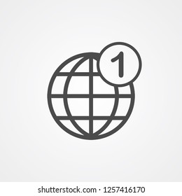 Globe vector icon sign symbol
