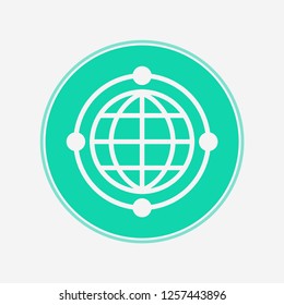 Globe vector icon sign symbol