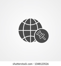 Globe vector icon sign symbol
