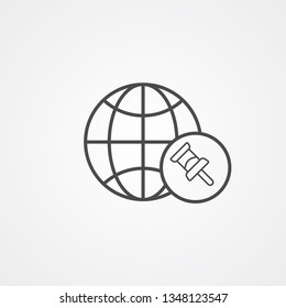 Globe vector icon sign symbol