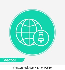 Globe vector icon sign symbol