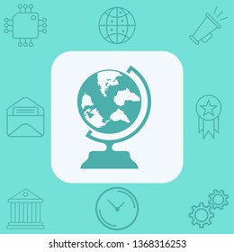 Globe vector icon sign symbol