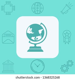 Globe vector icon sign symbol
