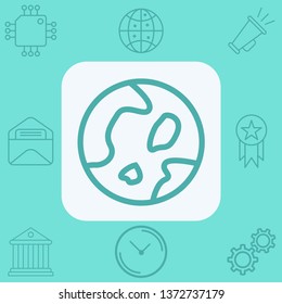 Globe vector icon sign symbol